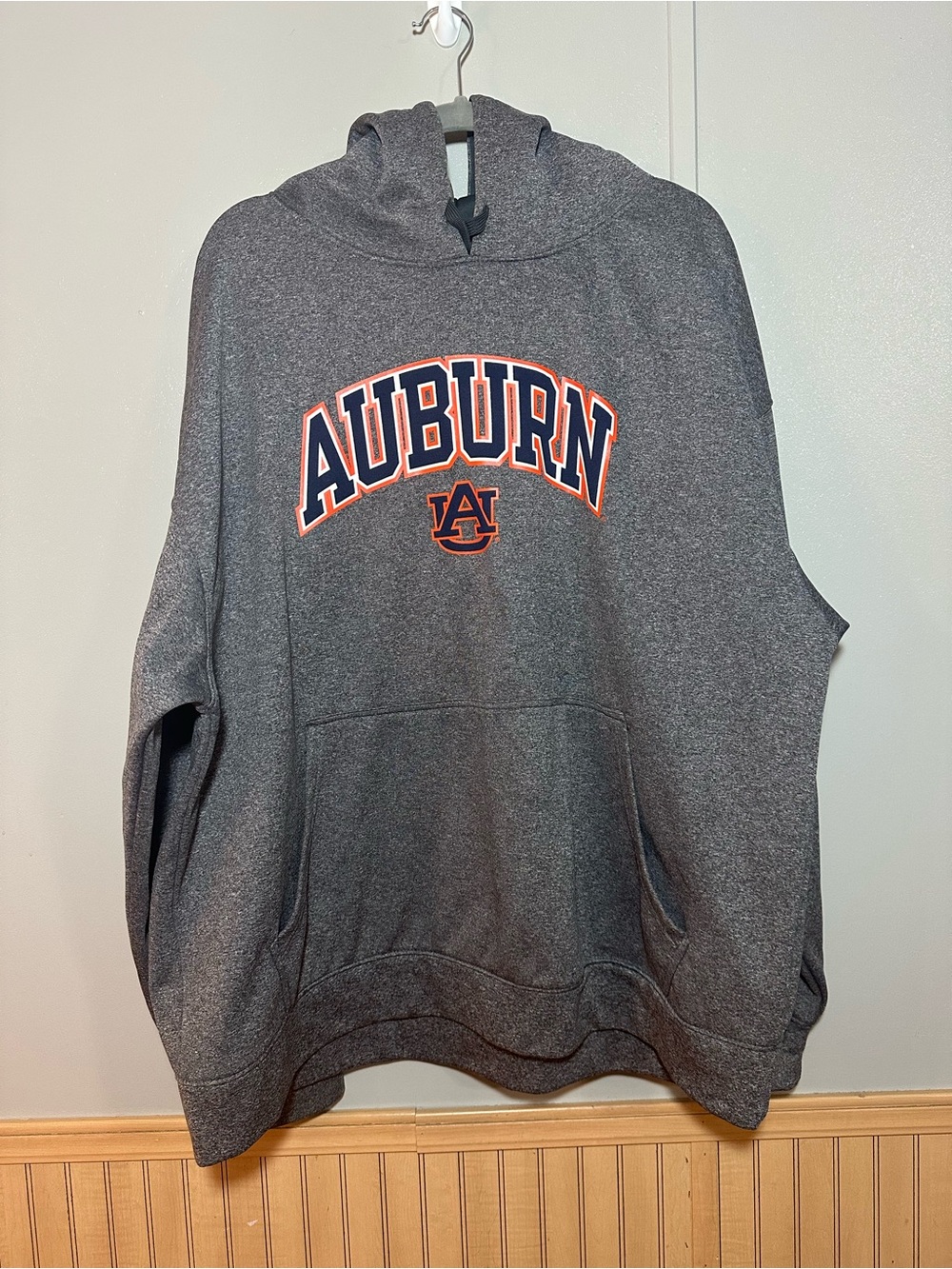 Champion Auburn Gray Hooded Sweatshirt University Logo Size 2XL